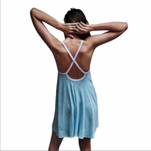 Anthropologie Blue Strappy Dress by Saturday Sunday